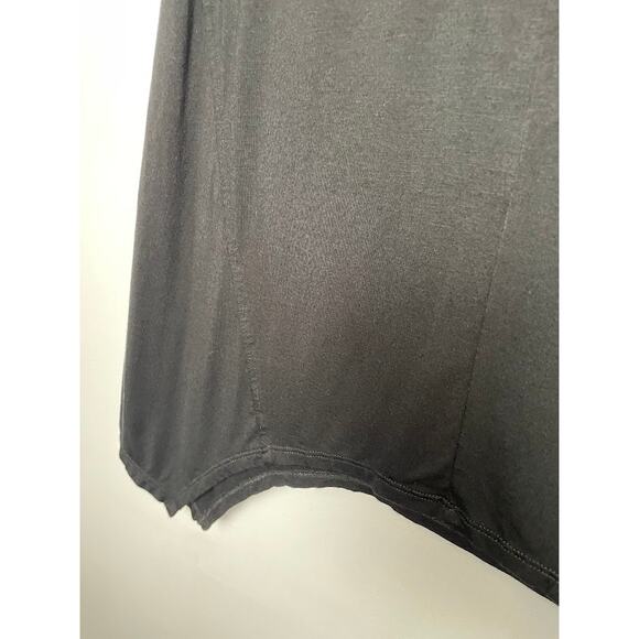 V Neck Blouse Womens Size Small Sleeveless Lace Front Solid Black A-line Hem Top - Picture 4 of 12